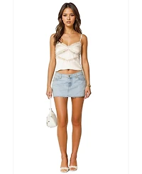 Edikted Womens Tamar Satin Effect Tank Top