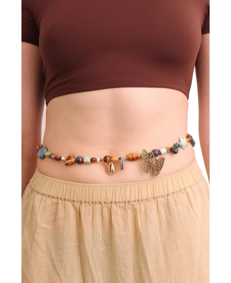 Ceramic Flora Waist Necklace 26.7″