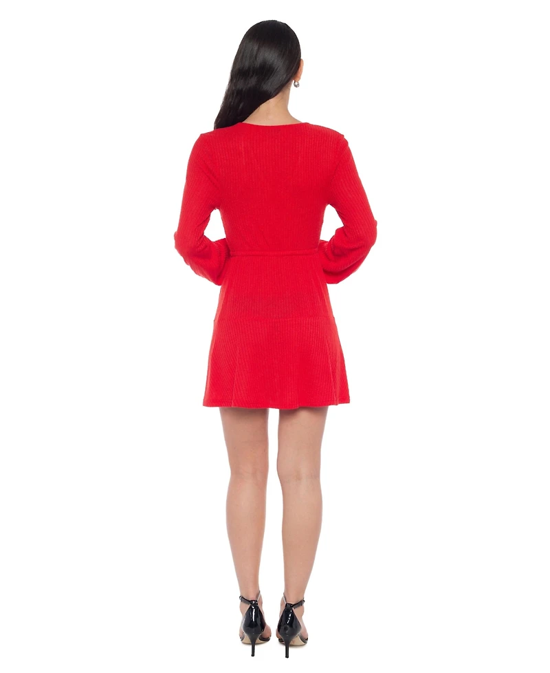 Bebe Women's Surplice Neck Flare Knit