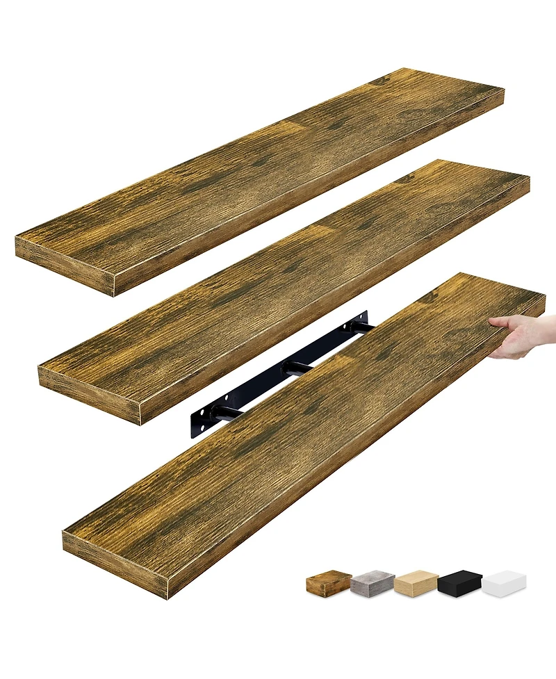 Sorbus Pack 47 x 9.25 Inch Wall Mounted Floating Shelves