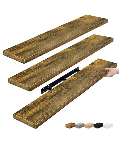 Sorbus Pack 47 x 9.25 Inch Wall Mounted Floating Shelves