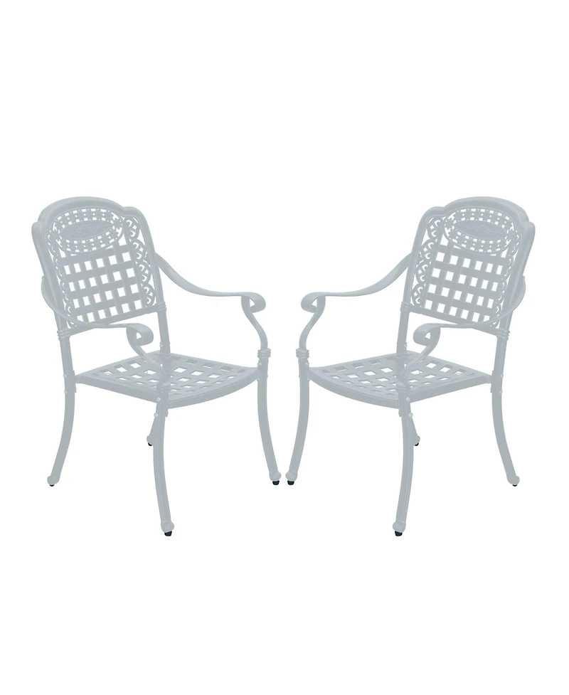 Patio Chairs set of 2 Cast Aluminum Patio Furniture Outdoor Patio Chairs Metal Patio Chairs Garden Chair for Indoor Outdoor Bistro Chairs for Balcony