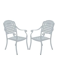 Patio Chairs set of 2 Cast Aluminum Patio Furniture Outdoor Patio Chairs Metal Patio Chairs Garden Chair for Indoor Outdoor Bistro Chairs for Balcony