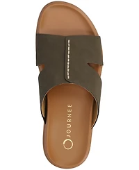 Journee Collection Women's Misey Footbed Slide Flat Sandals