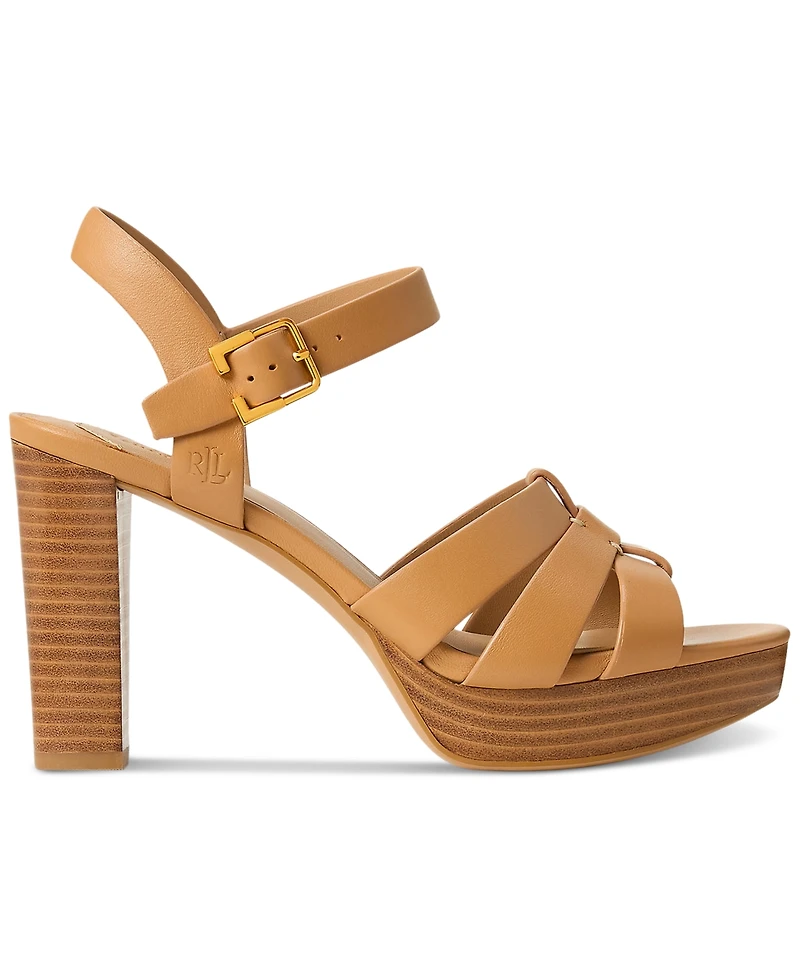 Lauren Ralph Women's Soffia Ankle-Strap Slingback Dress Sandals