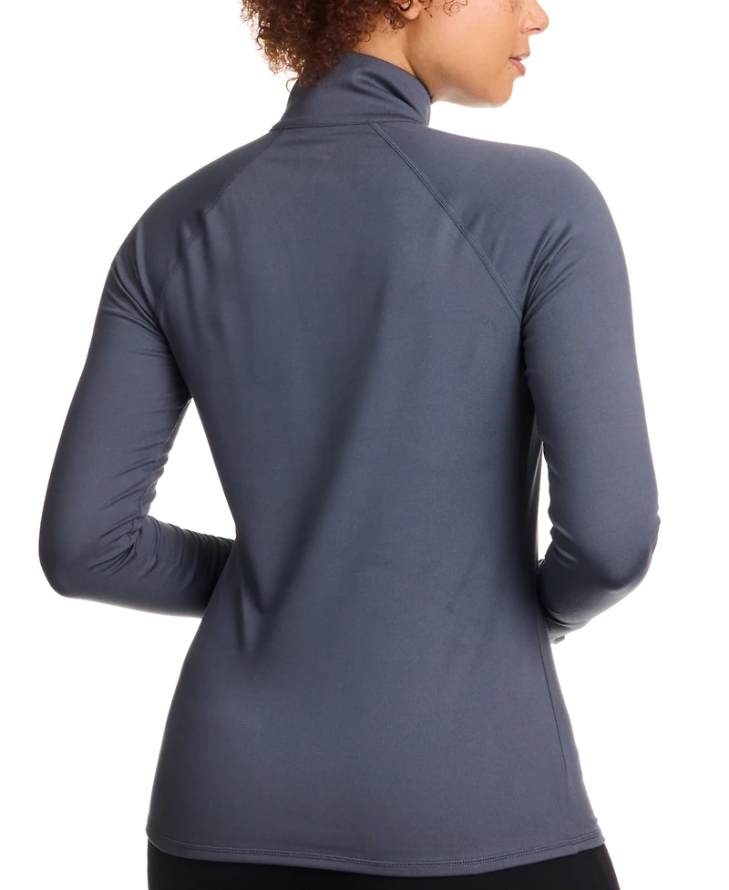 Reebok Women's Id Train Fitted Quarter-Zip Track Jacket