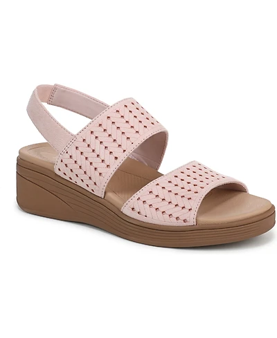LifeStride Women's Festive Washable Slingback Wedge Sandals