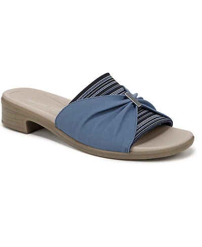 LifeStride Women's Paradise Washable Block Heel Slide Sandals
