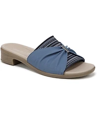 LifeStride Women's Paradise Washable Block Heel Slide Sandals