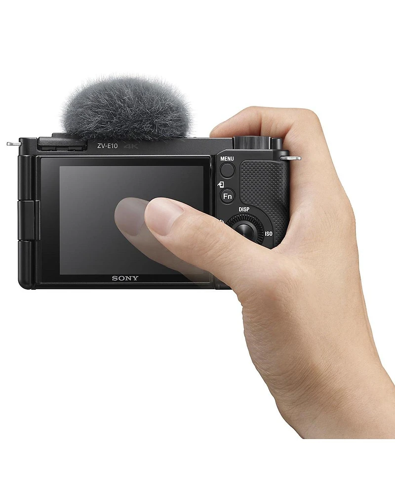 Sony Sony Zv-E10 Mirrorless Camera with Lens, E Pz 16-50mm f/3.5-5.6 Oss Lens, Bundled with Sony ACCVC1 Vlogger Accessory Kit with Shooting Grip & 64G