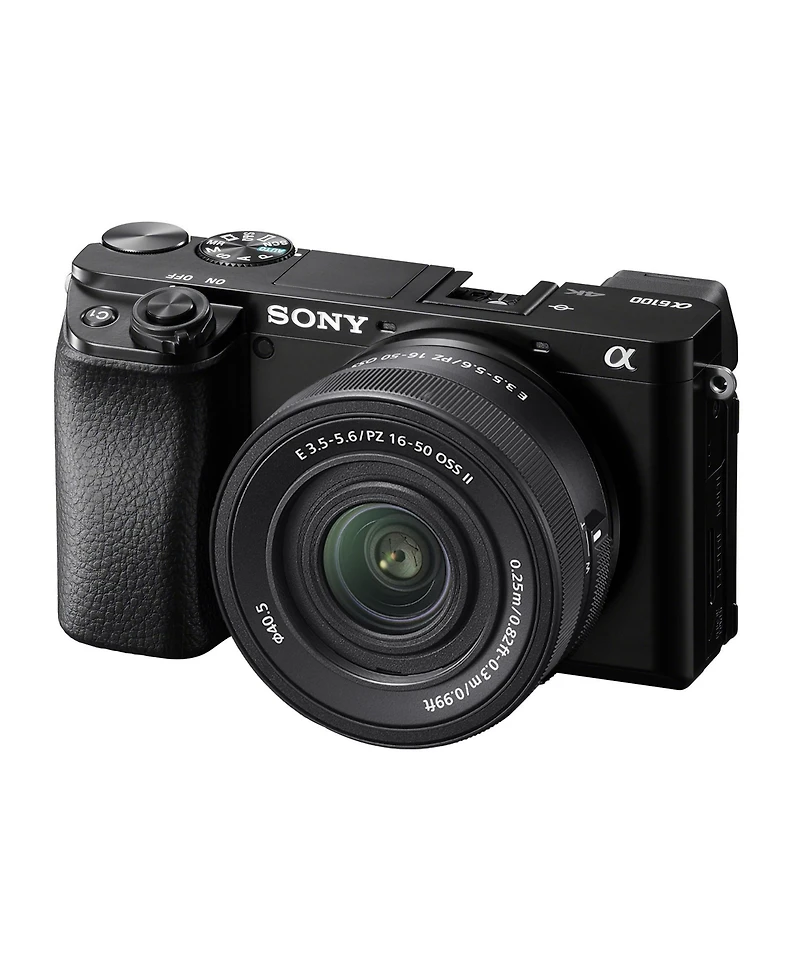 Sony Alpha a6100 Aps C Mirrorless Lens Black Camera with 16 to 50mm Lens