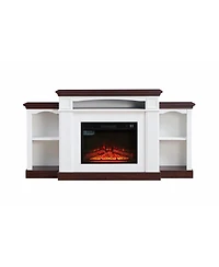 Streamdale Electric Fireplace Tv Stand for 70 inch Tv, 23 inch Fireplace with Mantel, Living Room Tv Stand with Remote Control