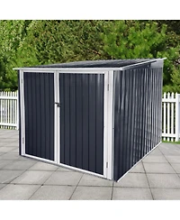 Streamdale Bicycle Outdoor Steel Storage Shed, Stores 4 Bikes,Grey