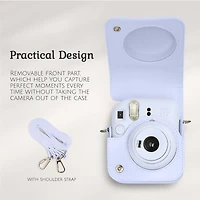 Fujifilm Fujifilm Instax Mini 12 Instant Film Camera, Pastel Blue Bundle with Instax Mini Custom Case, Accessory Kit and Daylight Film, 2x Twin Pack (