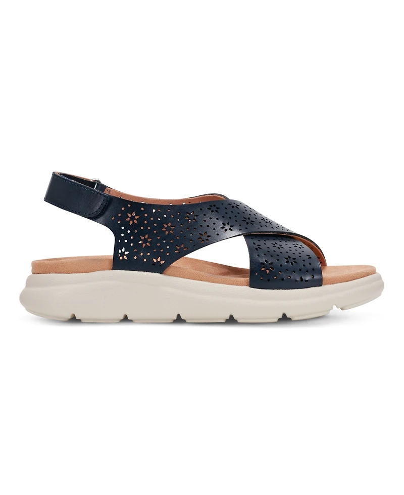 Easy Spirit Women's Amiya Crisscross Lightweight Flat Sandals