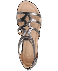 Journee Collection Women's Genneva Zipper Flat Sandals