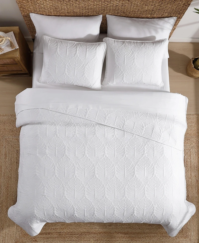 Tommy Bahama Line Palm Cotton Reversible 3-Pc. Quilt Set