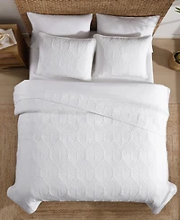 Tommy Bahama Line Palm Cotton Reversible 3-Pc. Quilt Set