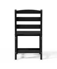 Outdoor Hdpe Patio Classic Armless Dining Side Chair