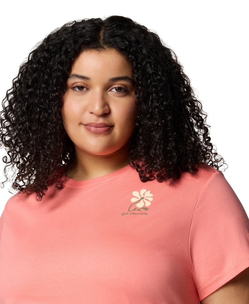 Columbia Plus Size Rolling Bend Graphic Short Sleeve Top