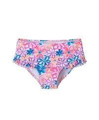 Toddler/Child Girls Floral Print Rib Long Sleeve Rash Guard Set