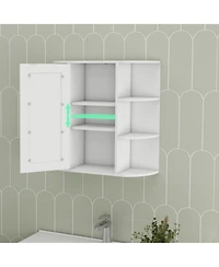 Wall-Mounted Medicine Cabinet with Mirror and Ample Storage (6 Open & 3 Adjustable Shelves)