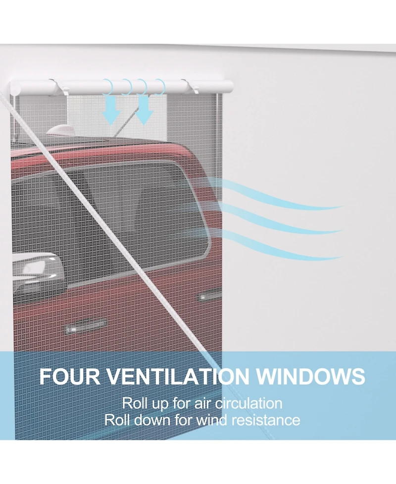 Streamdale 10' x 20' Portable Carport Garage with Roll-up Doors and Ventilated Windows