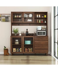 Streamdale 63" Kitchen Hutch Cabinet with Storage