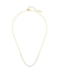 Unwritten "Mom" Cubic Zirconia Mother of Pearl Tennis Charm Layered Necklace Set