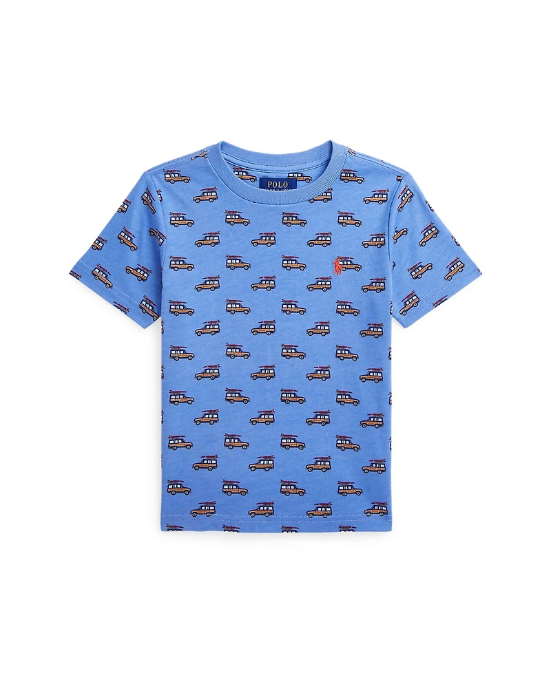 Polo Ralph Lauren Toddler and Little Boys Car-Print Jersey T-Shirt
