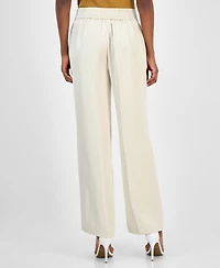 Anne Klein Women's Pull-On High-Rise Wide-Leg Pants