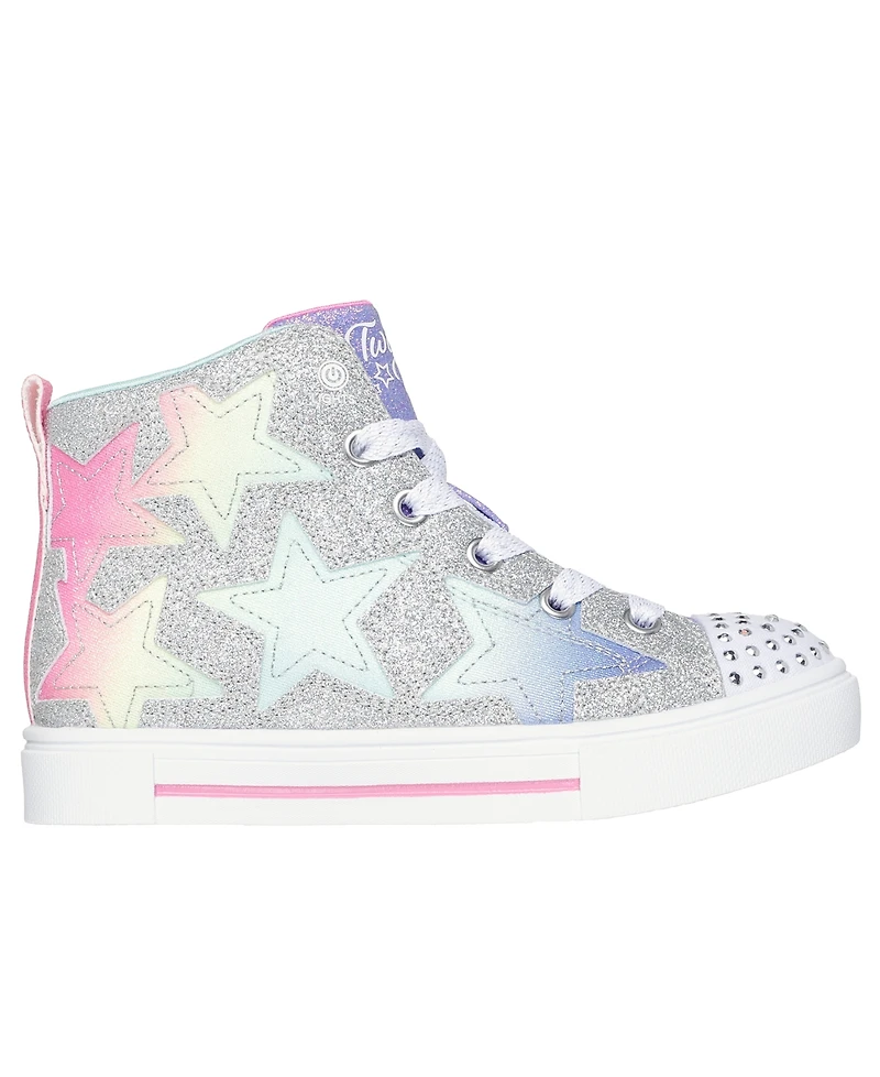 Skechers Little Girls Twinkle Toes: Twinkle Sparks - Stellar Star High-Top Light-Up Casual Sneakers from Finish Line