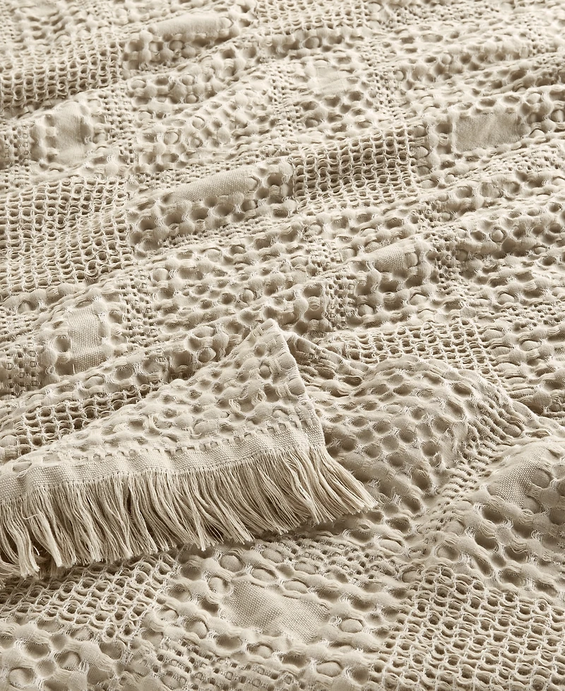 Oake Mixed Waffle Throw, 50" x 60", Exclusively at Macy's