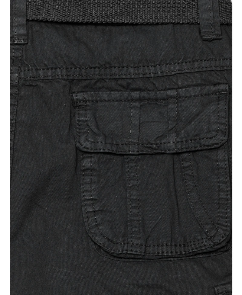 Boy's Belted Twill Cargo Shorts, 8-18