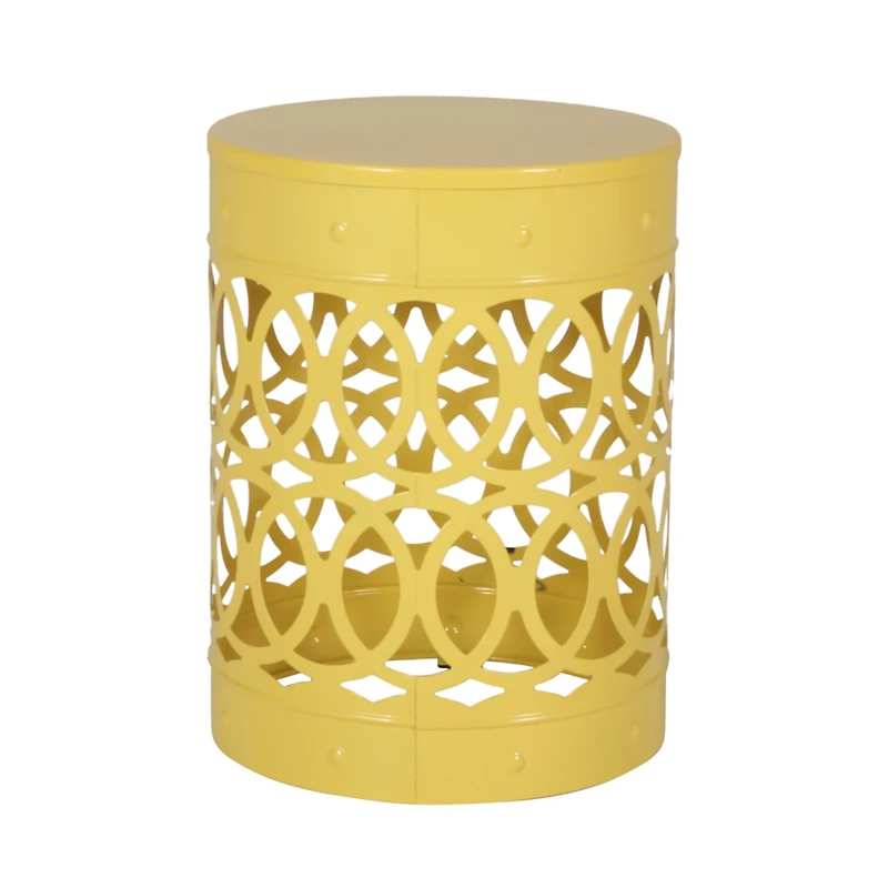 Streamdale Modern Minimalist Side Table Set with Iron Cut Design