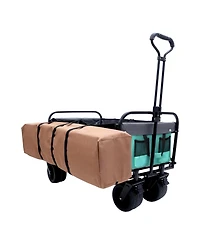 Streamdale 440lbs Collapsible Wagon with Strapping, Beach, Utility, Grocery, Camping, Gardening, Fishing