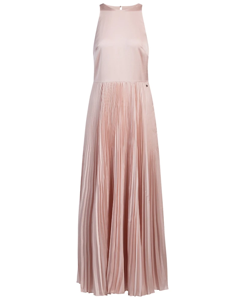 Boss by Hugo Boss Women's Hammered Satin Plisse Maxi Dress