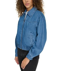 Levi's Women's Western Zip-Front Denim Bomber Jacket