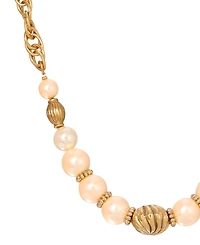 2028 Faux Cultivated Pearl Twisted Chain Necklace