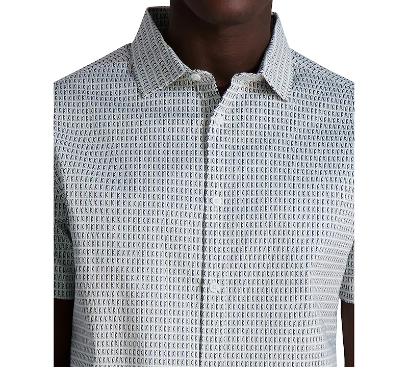 Karl Lagerfeld Paris Men's All-Over K-Logo Shirt