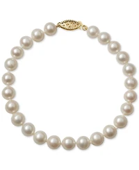 Belle de Mer Cultured Freshwater Pearl Bracelet (6mm) in 14k Gold
