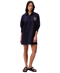 Calvin Klein Jeans Women's Long-Sleeve Rugby Polo Dress