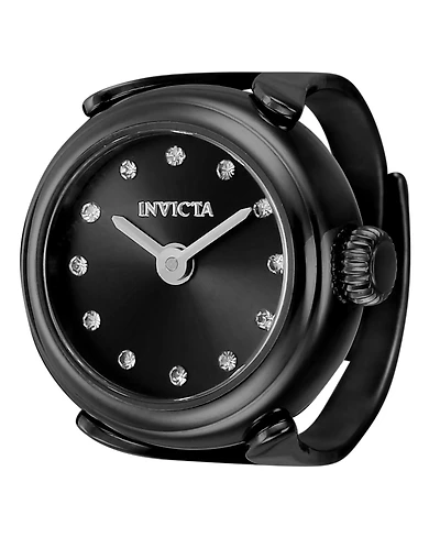 Invicta Women's 44484 Mini Angel Quartz 2 Hand Black Dial Watch