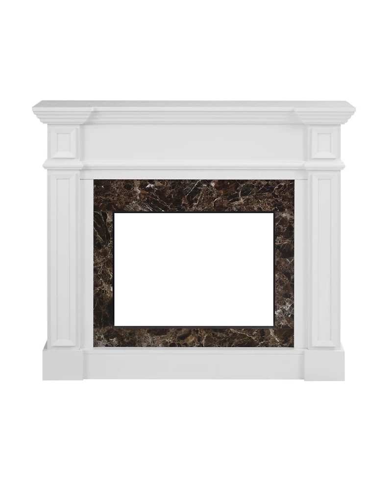 Streamdale Only Mantel (Not Included 23" Fireplace)--White, 45.6"W11.8"D40"H