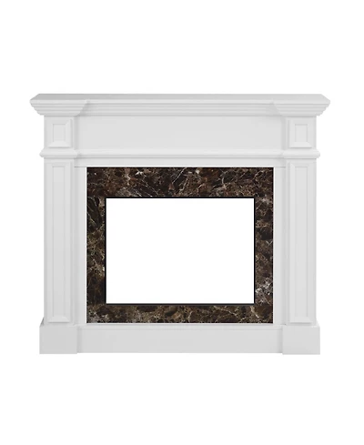 Streamdale Only Mantel (Not Included 23" Fireplace)--White, 45.6"W11.8"D40"H
