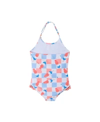 Toddler/Child Girls Bomb Pop/Checker Print Halter Swimsuit