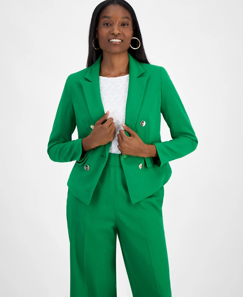 Bar Iii Women's Faux Double-Breasted One-Button Blazer, Exclusively at Macy's