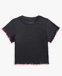 With Jules Big Girls Lettuce-Edge T-Shirt