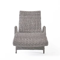 Streamdale Stylish and Comfortable Wicker Armed Chaise Lounge (Optional 2-Pack)