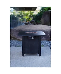 Streamdale 25" Patio Fire Pit Table with 50K Btu, Rattan Weave